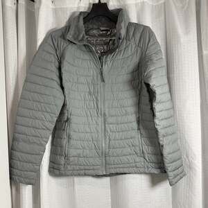 Columbia Jacket Omni Heat White Out ll Puffer Women’s L Gorpcore Athleisure Ski